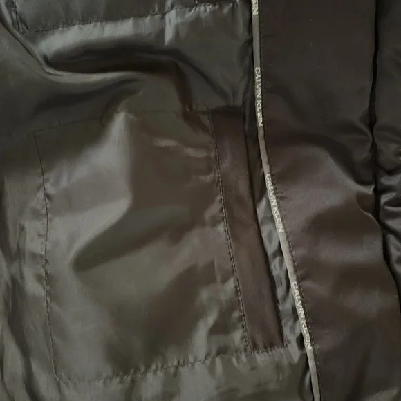Calvin Klein Brown Long Puffer Down Hooded Coat - Size XS- Excellent Condition - Picture 11 of 16